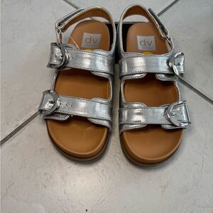 DV by Dolce Vita Kids Metallic Silver Sandals